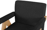 Woodloch Black Boucle Fabric Accent Chair 480Black Meridian Furniture