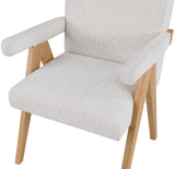 Woodloch Cream Boucle Fabric Accent Chair 480Cream Meridian Furniture