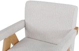 Woodloch Cream Boucle Fabric Accent Chair 480Cream Meridian Furniture