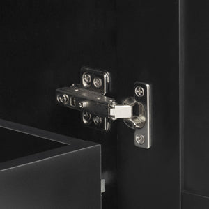 English Elm K&K Vintage Kitchen Island with Rubberwood Top, Hidden Wheels, Pull-Out Trash & Charging Station Black N707P299014B