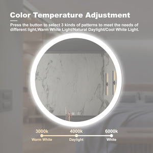 English Elm 24Inch Bathroom Led Vanity Mirror – Dimmable Touch Control, Anti-Fog, Cri 95, Waterproof Elegance W1992P211219