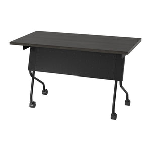 OSP Home Furnishings 4' Flip Top Nesting Training Table with Locking Casters for Office and Classroom Black 84224BS