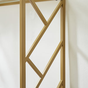 Homeroots 12" Clear And Gold Glass Frame Console Table   481012