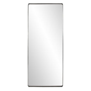 Howard Elliott Steele Oversized Rectangular Mirror With Brushed Stainless Steel Frame For Modern Home Décor Silver Stainless Steel 48103-howard-elliott