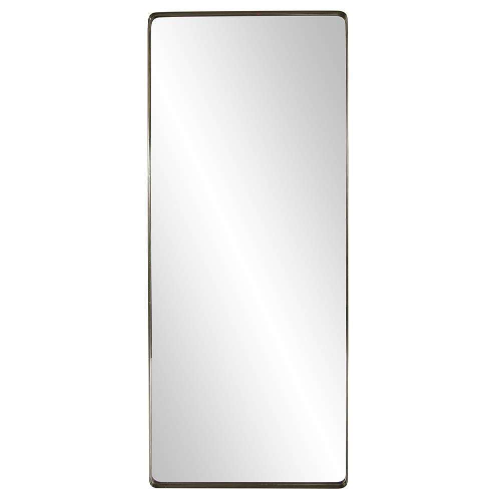 Howard Elliott Steele Oversized Rectangular Mirror With Brushed Stainless Steel Frame For Modern Home Décor Gold Stainless Steel 48104-howard-elliott
