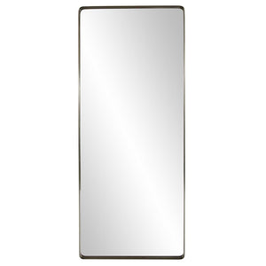 Howard Elliott Steele Oversized Rectangular Mirror With Brushed Stainless Steel Frame For Modern Home Décor Gold Stainless Steel 48104-howard-elliott