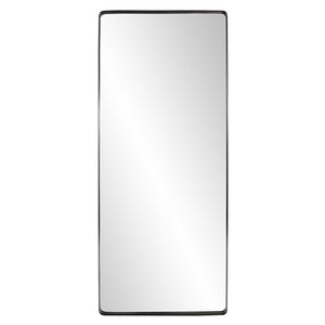 Howard Elliott Steele Oversized Rectangular Mirror With Brushed Stainless Steel Frame For Modern Home Décor Black Stainless Steel 48105-howard-elliott