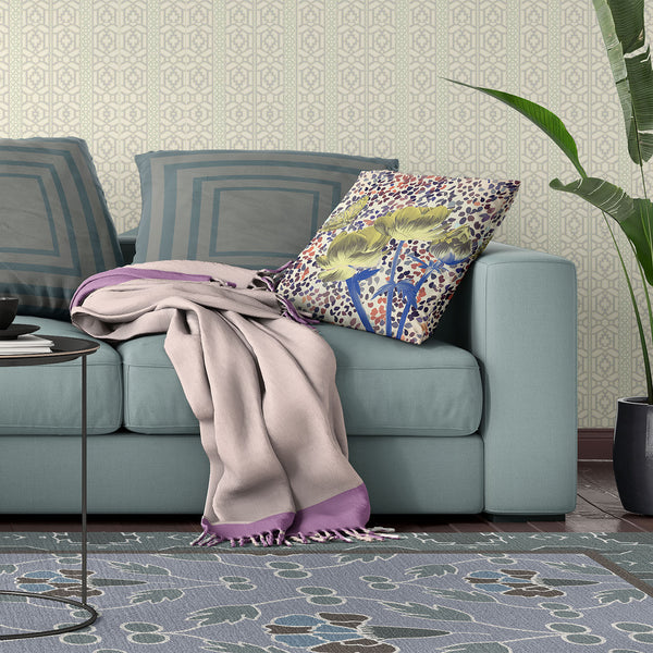 Homeroots 20" X 20" Blue And Green Butterfly Broadcloth Floral Zippered Pillow   481062