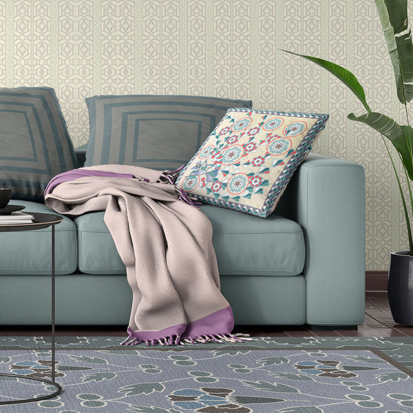 Homeroots 20" X 20" Green And Red Peacock Broadcloth Floral Zippered Pillow   481113