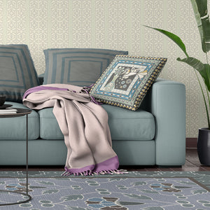 Homeroots 20" X 20" Black And Blue Peacock Broadcloth Floral Zippered Pillow   481149