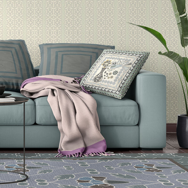 Homeroots 20" X 20" Black And Gray Peacock Broadcloth Floral Zippered Pillow   481161