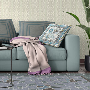 Homeroots 20" X 20" Blue And Black Peacock Broadcloth Floral Zippered Pillow   481194