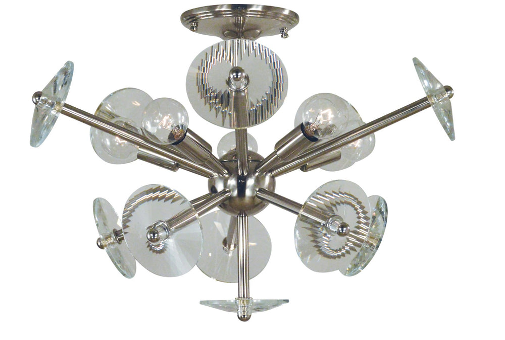 Framburg 5-light Brushed Bronze Compass Dining Chandelier - Elegant Flush Mount For Stylish Home Décor Polished Nickel Metal 4812 Pn