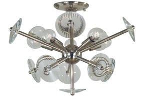 Framburg 5-light Brushed Bronze Compass Dining Chandelier - Elegant Flush Mount For Stylish Home Décor Polished Nickel Metal 4812 Pn