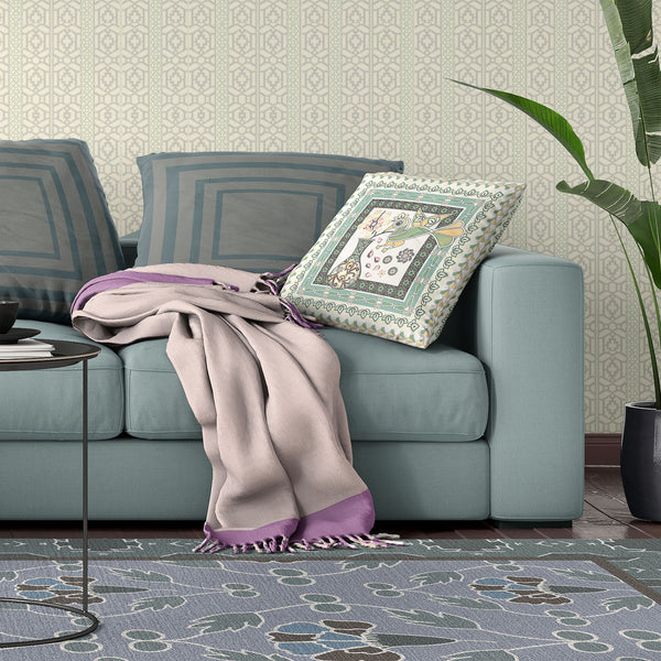 Homeroots 20" X 20" Green And Yellow Peacock Broadcloth Floral Zippered Pillow   481227