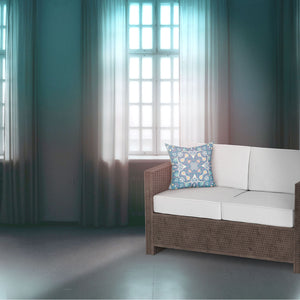 Homeroots 20" X 20" Blue And Pink Broadcloth Paisley Zippered Pillow   481320