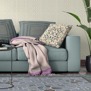 Homeroots 20" X 20" Beige And Black Broadcloth Paisley Zippered Pillow   481326