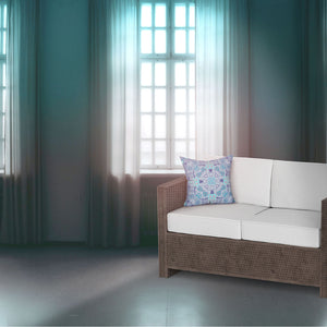 Homeroots 20" X 20" Dark Blue Broadcloth Paisley Zippered Pillow   481338