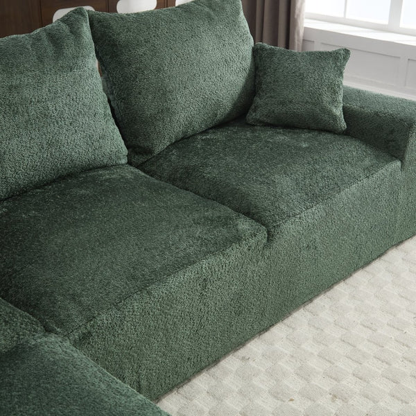 English Elm United Stylish L-Shaped Chenille Sofa - Cozy, Spacious Seating For Family Gatherings & Movie Nights W1568S00124-GIGA