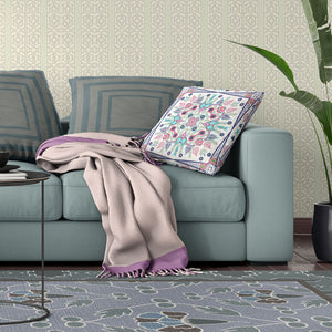 Homeroots 20" X 20" Pink And White Broadcloth Paisley Zippered Pillow   481398