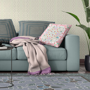 Homeroots 20" X 20" Red And White Broadcloth Paisley Zippered Pillow   481401