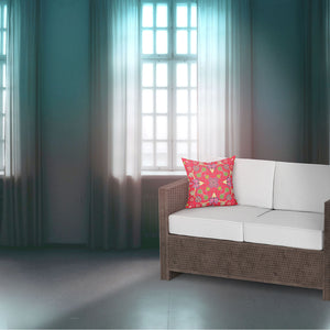 Homeroots 20" X 20" Green And Red Broadcloth Paisley Zippered Pillow   481428