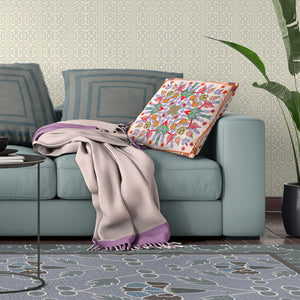 Homeroots 20" X 20" Red And White Broadcloth Paisley Zippered Pillow   481431