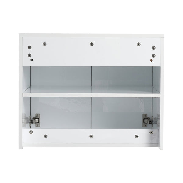 English Elm 24" Bathroom Wall Cabinet - Modern Float Mount Design With Soft-Close Doors For Style & Storage W999P312100