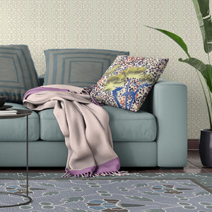 Homeroots 26" X 26" Yellow Butterfly Blown Seam Floral Indoor Outdoor Throw Pillow   481537