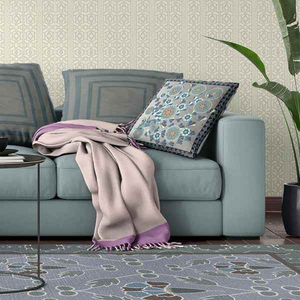 Homeroots 26" X 26" Black And Gray Peacock Blown Seam Floral Indoor Outdoor Throw Pillow   481562