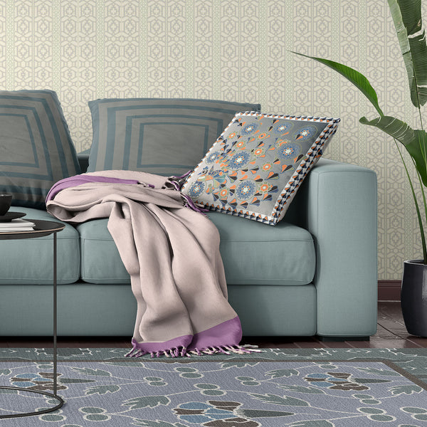 Homeroots 26" X 26" Gray And White Peacock Blown Seam Floral Indoor Outdoor Throw Pillow   481567