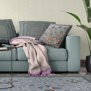 Homeroots 28" X 28" Gray Peacock Blown Seam Floral Indoor Outdoor Throw Pillow   481573