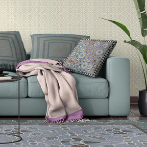 Homeroots 28" X 28" Gray Peacock Blown Seam Floral Indoor Outdoor Throw Pillow   481583