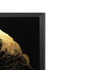 Sunpan TIME LINES Set of 4 Framed Art Panels - 30" Charcoal Frames with Gold Leaf Tree Ring Designs A0325