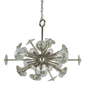 Framburg 12-light Elegant Apogee Dining Chandelier - Stunning Design For Modern Homes And Stylish Spaces Polished Nickel Metal 4817 Pn