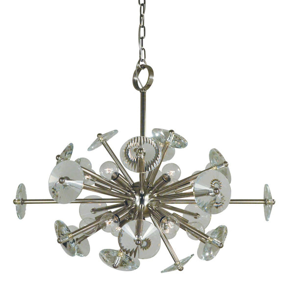 Framburg 12-light Elegant Apogee Dining Chandelier - Stunning Design For Modern Homes And Stylish Spaces Polished Nickel Metal 4817 Pn