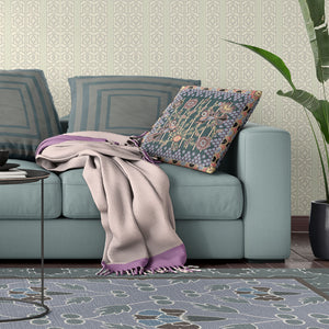 Homeroots 28" X 28" Blue And Pink Bird Blown Seam Floral Indoor Outdoor Throw Pillow   481868