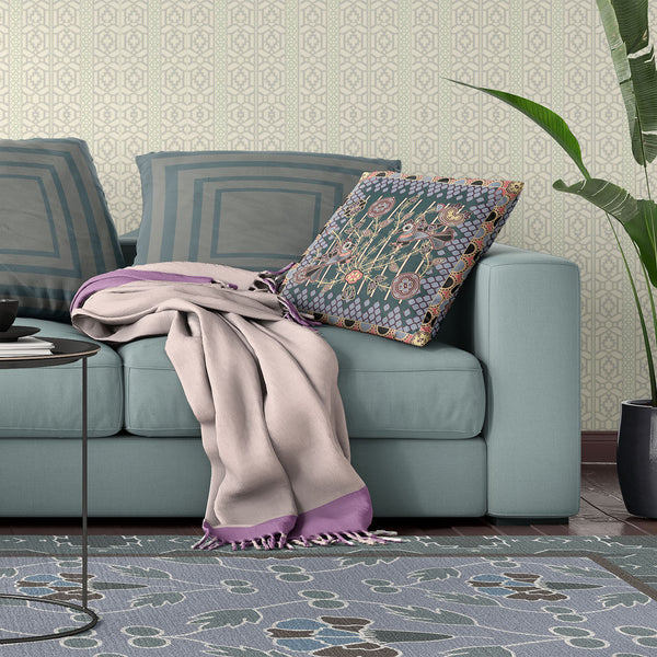 Homeroots 28" X 28" Blue And Pink Bird Blown Seam Floral Indoor Outdoor Throw Pillow   481868