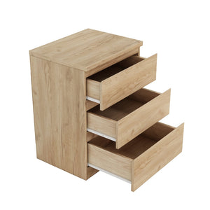 English Elm 19.7-inch Matte Finish Nightstand with Touch Release Drawers for Minimalist Bedrooms W3151P407889