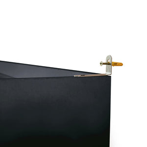 English Elm (assembly Required) Topmax 63w Matte Black Buffet Hutch with Pegboard and Power Outlet N717S000079B