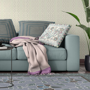 Homeroots 28" X 28" Off White Peacock Blown Seam Floral Indoor Outdoor Throw Pillow   481903