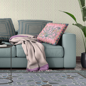 Homeroots 26" X 26" Pink Peacock Blown Seam Floral Indoor Outdoor Throw Pillow   481917