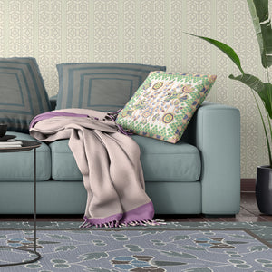 Homeroots 28" X 28" Yellow And White Peacock Blown Seam Floral Indoor Outdoor Throw Pillow   481933