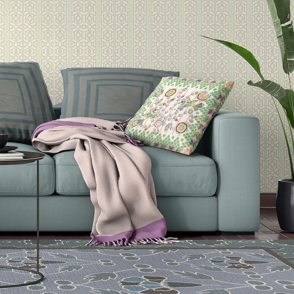 Homeroots 28" X 28" Yellow And White Peacock Blown Seam Floral Indoor Outdoor Throw Pillow   481933