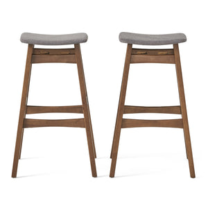 English Elm Christopher Knight Home® - Bar Stool - Stylish Dark Grey Upholstered Seating With Mid-Century Modern Design For Your Home Bar 58922.00DGY