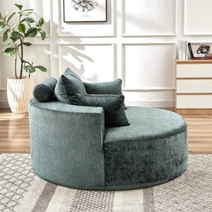 English Elm 55'l Chenille Sleeper Chair Spring Filled Plush Seat for Bedroom or Lounge W834P411071