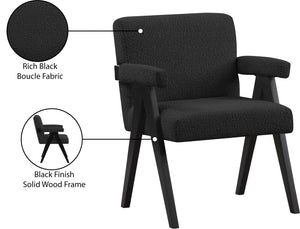 Woodloch Black Boucle Fabric Accent Chair 481Black Meridian Furniture