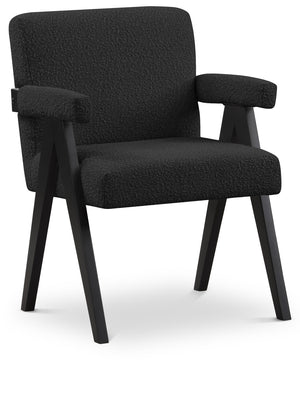 Woodloch Black Boucle Fabric Accent Chair 481Black Meridian Furniture