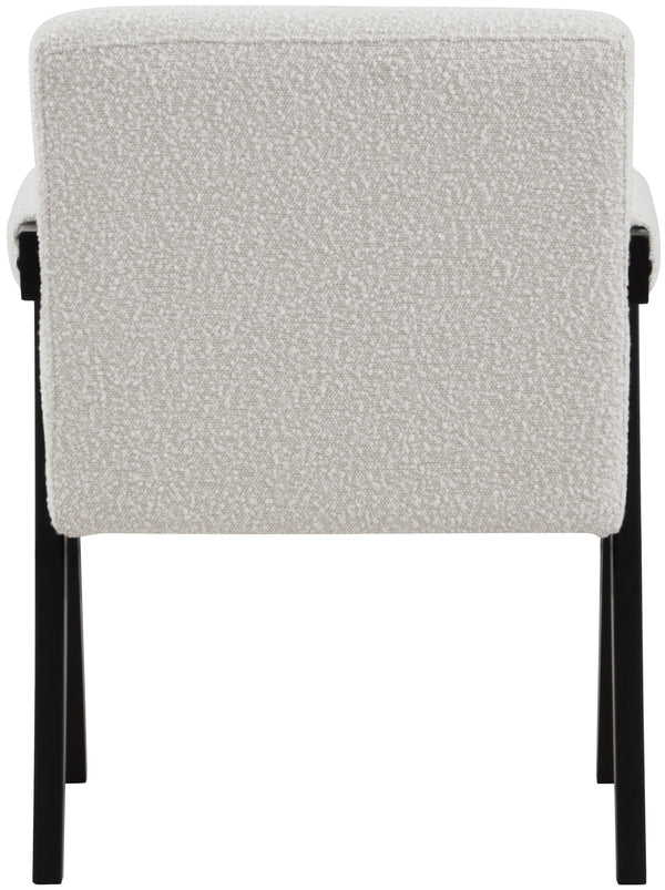 Woodloch Cream Boucle Fabric Accent Chair 481Cream Meridian Furniture