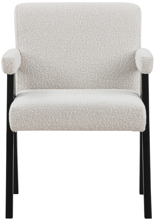 Woodloch Cream Boucle Fabric Accent Chair 481Cream Meridian Furniture